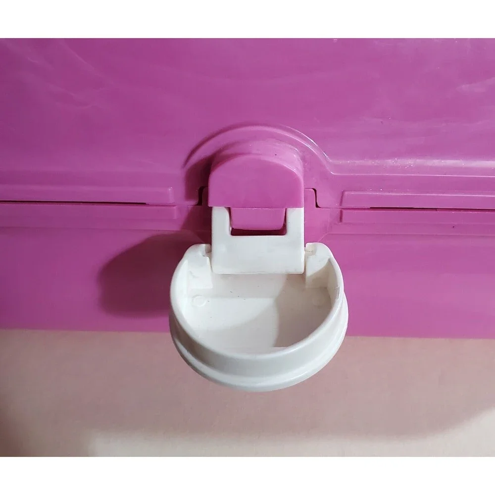 Caboodles Box Makeup Case Pink Swirl Two Tier w/ Mirror Plano Model 5626